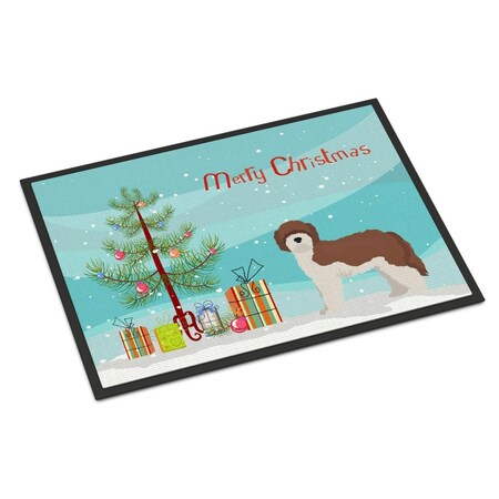 Carolines Treasures 24 x 36 in. Sheepadoodle Christmas Tree Indoor or Outdoor Mat CK3867JMAT